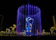 Große musikalische Brunnen-moderne Kunst im Freien, Brunnen des Wasser-3d mit Lichtern fournisseur